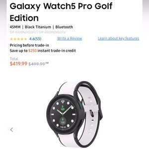 Samsung Watch 5 Golf Edition. Like new only used one month. Comes with charger.